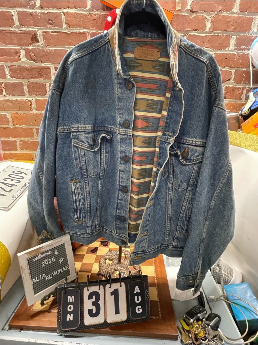 Vintage Levis Blue Jean Plaid jacket